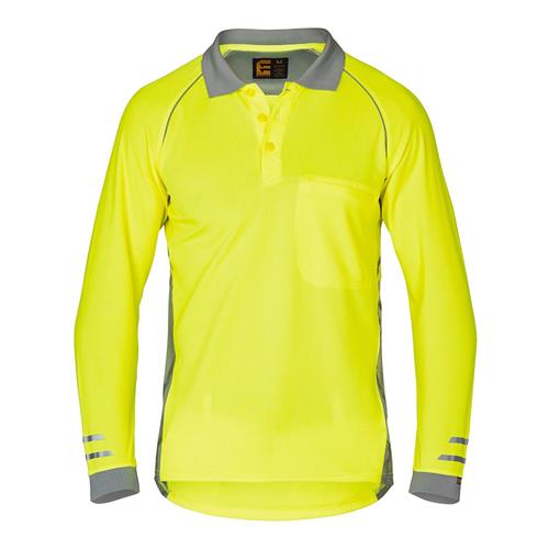ELEVEN Workwear AEROCOOL Hi-Vis L/S Polo