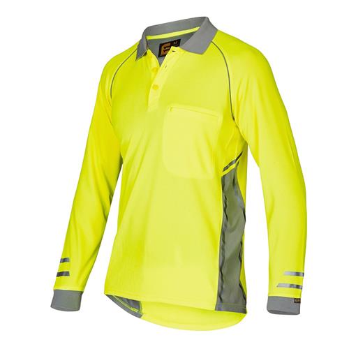 ELEVEN Workwear AEROCOOL Hi-Vis L/S Polo