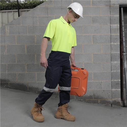 ELEVEN Workwear AEROCHILL Spliced Hi-Vis S/S Polo