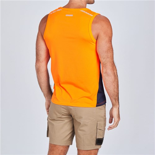 Hi Vis work singlets - Lifestyle Back