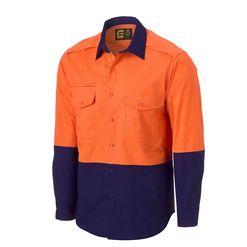 Cotton hi vis polo shirts long sleeve