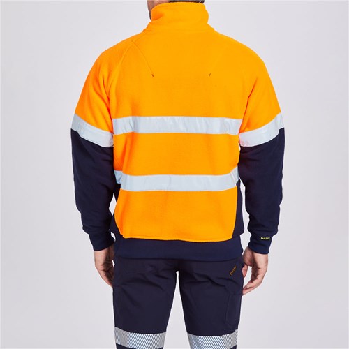 Hi-Vis 'Hoop' Taped Spliced Stretch Jumper Orange Lifestyle Rear