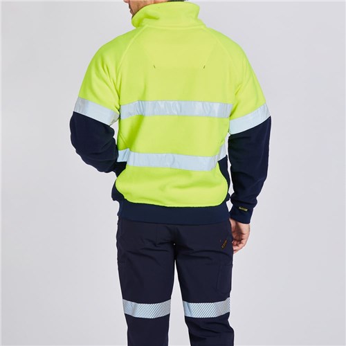 Hi-Vis 'Hoop' Taped Spliced Stretch Jumper  - Rear