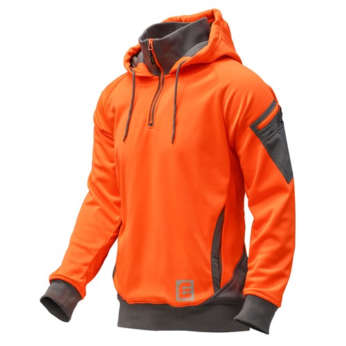 ELEVEN Workwear 1/4 Zip Hi-Vis Hoodie