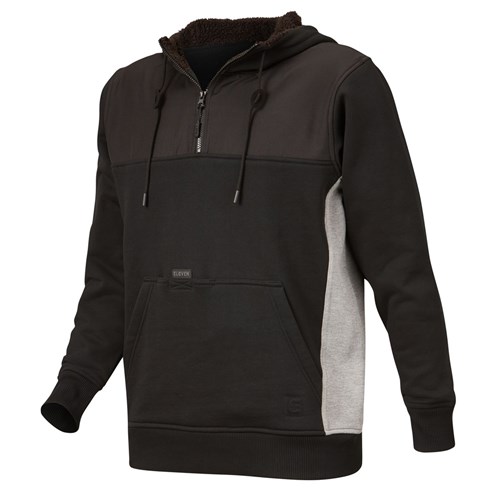 ELEVEN Workwear 1/4 Zip Contrast Panel Hoodie