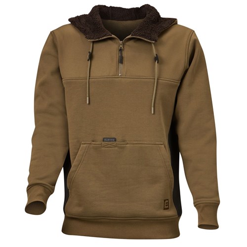 ELEVEN Workwear 1/4 Zip Contrast Panel Hoodie