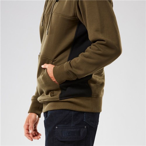 ELEVEN Workwear 1/4 Zip Contrast Panel Hoodie