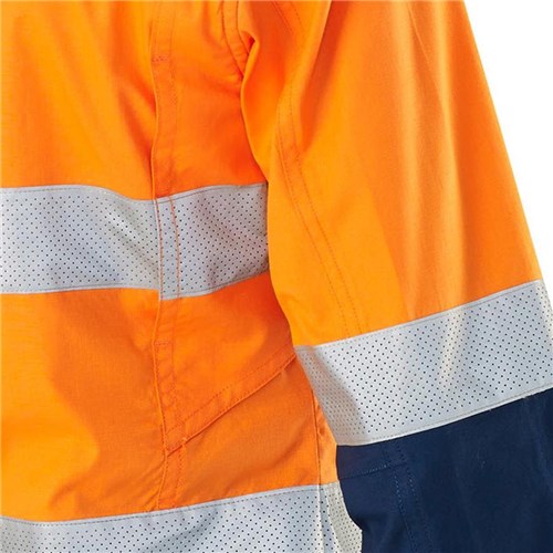 ELEVEN Workwear Women’s AEROCOOL Spliced Hi-Vis Perforated 3M™ 'Hoop' Taped Shirt