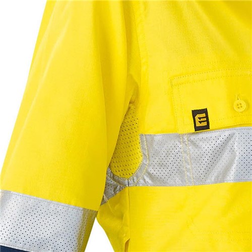 ELEVEN Workwear Women’s AEROCOOL Spliced Hi-Vis Perforated 3M™ 'Hoop' Taped Shirt