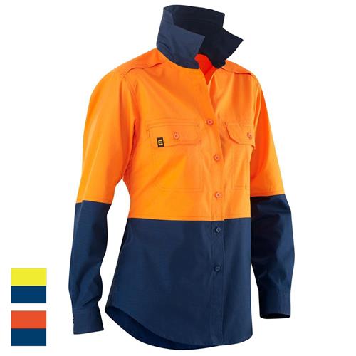 ELEVEN Workwear Women’s AEROCOOL Spliced Hi-Vis L/S Shirt