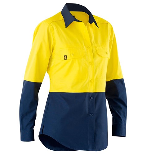 ELEVEN Workwear Women’s AEROCOOL Spliced Hi-Vis L/S Shirt