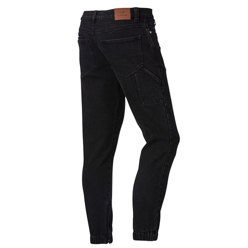Tapered leg denim jeans - Black