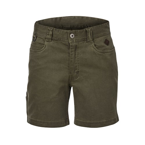 Mid Length Stretch Work Shorts - Stone Green