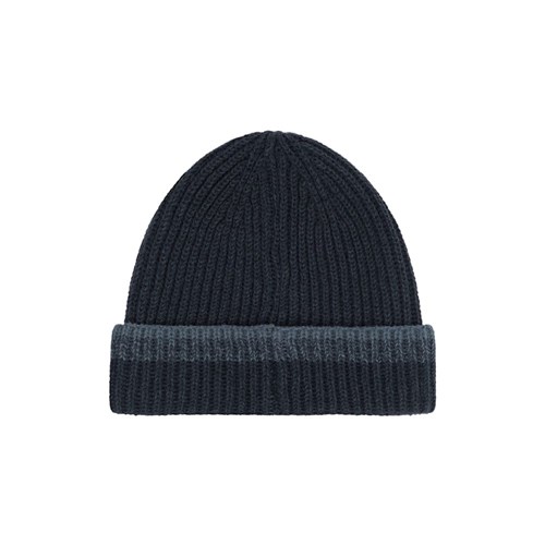 Navy Blue ribbed knit beanie