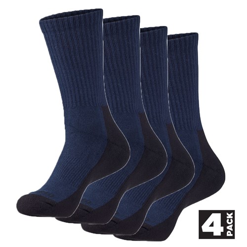Hammer + Field® Essentials Crew Work Socks - 4 Packs (Navy)