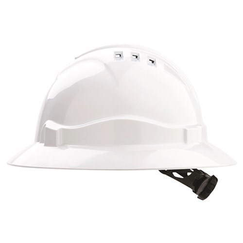 PARAMOUNT Hard Hat White Full Brim w Ratchet Adjustment