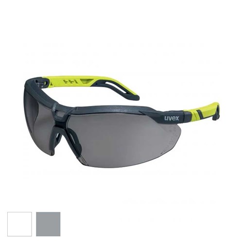 uvex I-5 Safety Glasses - Green Frame  Smoke Lens