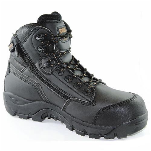 MAGNUM Precision Max Side Zip Waterproof Lace Up Work Safety Boots - Black