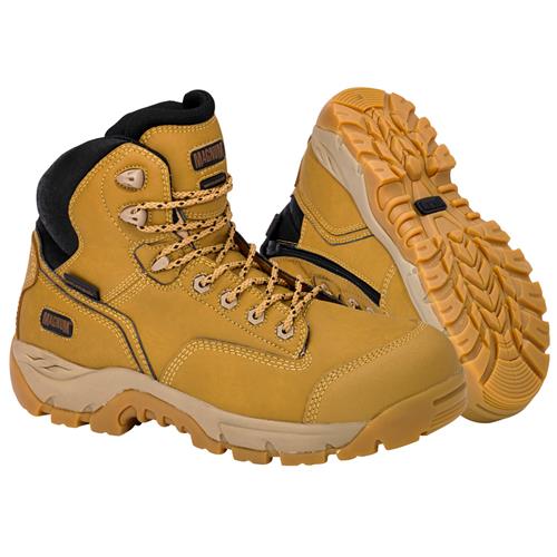 MAGNUM Precision Max Side Zip Waterproof Lace Up Work Safety Boots - Wheat