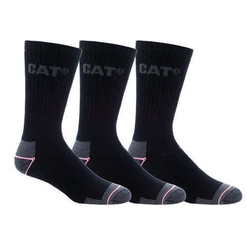 CAT® Workwear Women's Bamboo 3-Pack Crew Sock Size 3-8