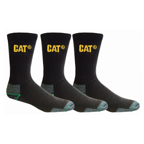 CAT® Workwear Bamboo 3-Pack Crew Sock Size 11-14