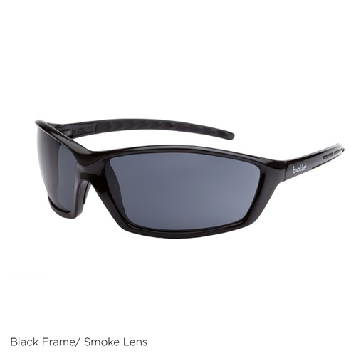 Bolle Safety Prowler Safety Glasses - Black Frame Smoke Lens