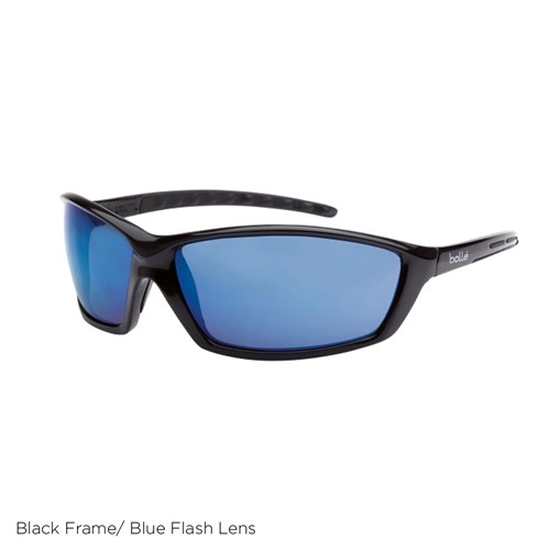 Bolle Safety Prowler Safety Glasses - Black Frame Blue Flash Lens