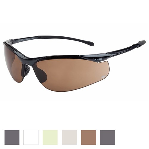 Bolle Safety Sidewinder Safety Glasses - Gun Metal Frame Bronze Lens