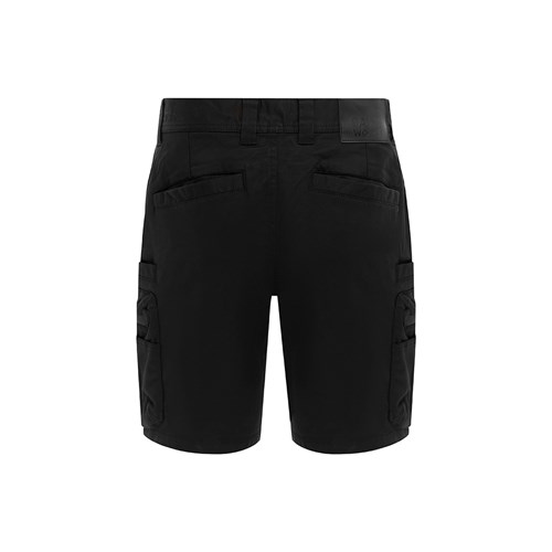 Black cargo work shorts