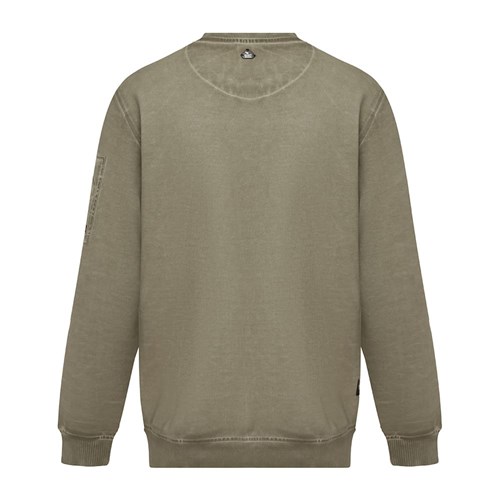 Vintage Fleece Wash Crew Sweat - Khaki
