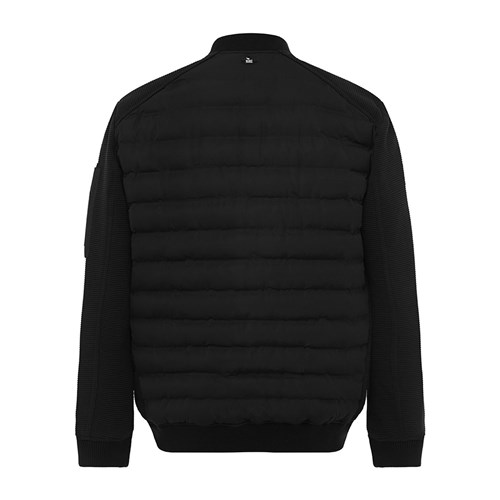Black quilted bomber jacket