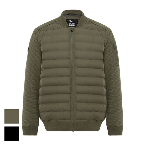 Sa1nt Works Quilted Contrast RibZip Jacket