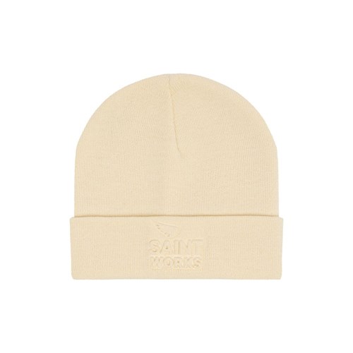 Sa1nt Works Logo Embossed Beanie - Sand