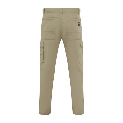 Khaki men's stretch twill pants