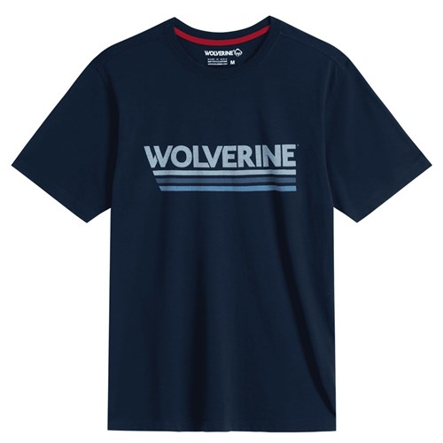 Wolverine Classic S/S Stripes Graphic Tee Navy