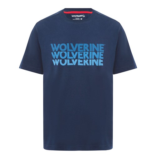 Wolverine Classic 3 Logo S/S Tee - Navy