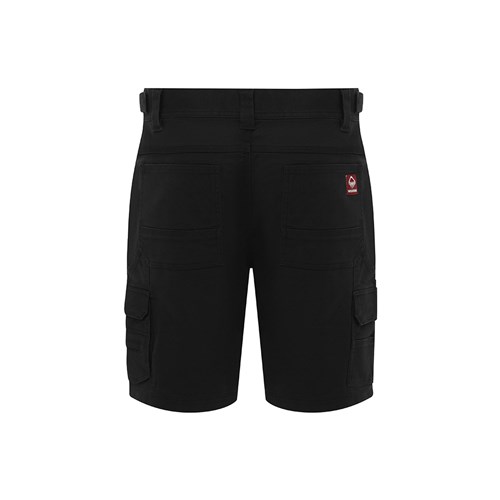 Black twill work shorts