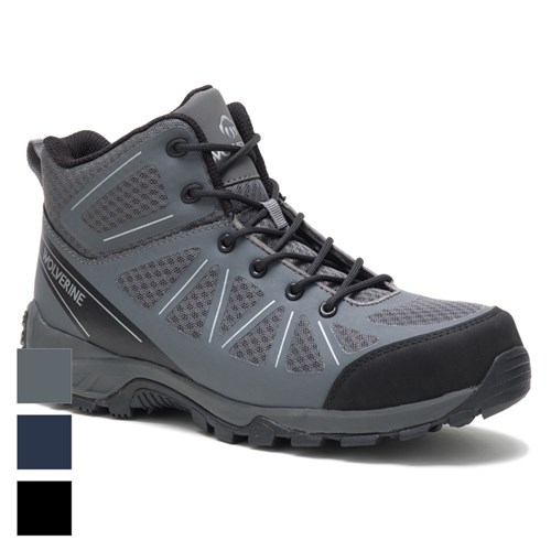Wolverine Amherst II Mid Lace Up Work Safety Shoes - Grey