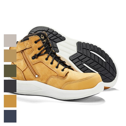 Wolverine ShiftPlus DuraSpring Side Zip Lace Up Non Safety Boot - Wheat