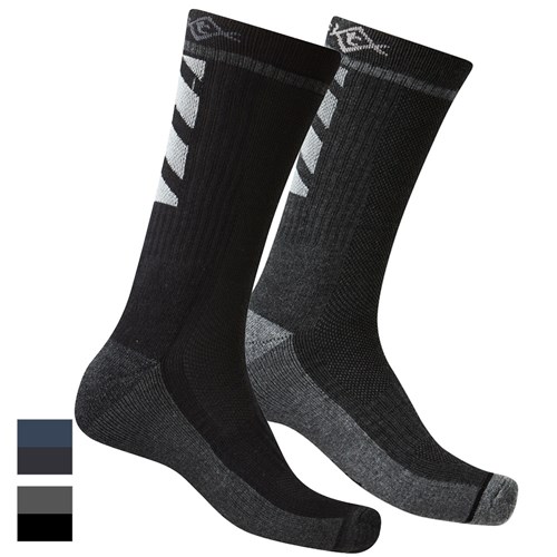 WickTX Bamboo Copper Reflective Work Socks - 2 Pack ( Black Marle)