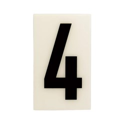 Sandleford 60x35mm White "4" Self Adhesive Numeral 