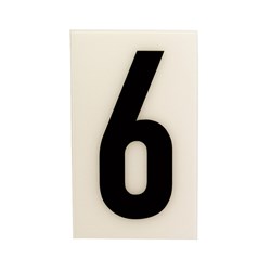 Sandleford White "6" 60x35mm Self Adhesive Numeral