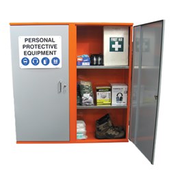 Storemasta PPE Double Door 3-Shelve Storage Cabinet SPP3