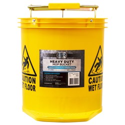 Blue Rapta Heavy Duty Mop Bucket Poly Roller 16L Yellow TCL302
