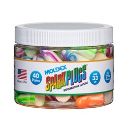 Moldex® Sparkplug® 33dB AL Disposable Uncorded Foam Earplugs (40 Tub)