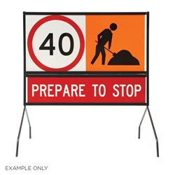 Road Closed 1200x300mm Multi-Message Sign CT284-49H