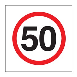 Speed 50km 600x600mm Multi-Message Sign CT284-50kh