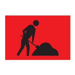 Symbolic Worker 900x600mm Flat Plate Sign SG516-ALUM