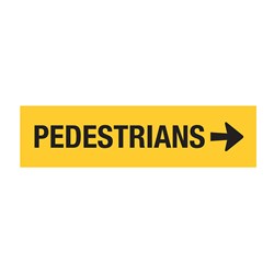 Pedestrians Right Arrow 1200x300mm Multi-Message Sign CT284-T8-2R38