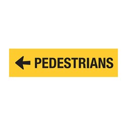 Pedestrians Left Arrow 1200x300mm Multi-Message Sign CT284-T8-2L38